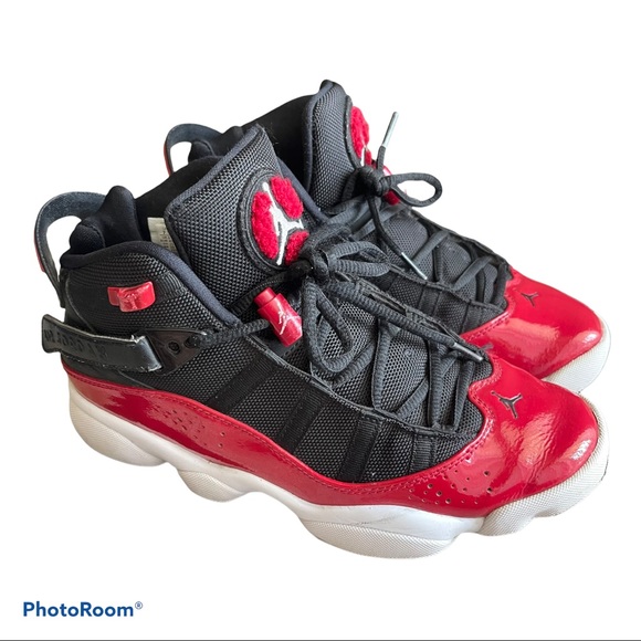 Nike Jordan 6 Rings Mens 7.5 black white red - Picture 12 of 14